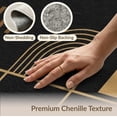 thumbnail image 6 of ODIKA 6'x9' Washable Area Rug Black Gold Geometric Design Elegant Abstract with Artistic Borders for Queen Size Bedroom, Under Bed, Master Suite, Easy Care, Non-Shedding, 6 of 7