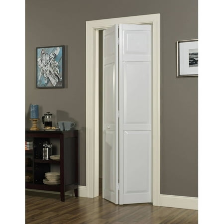 Seabrooke Pvc Raised Panel Bifold Door White Walmart Com