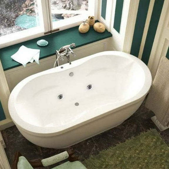 Atlantis Tubs 3471AW Aquatic 34 x 71 x 21 - Inch Freestanding Whirlpool Jetted Bathtub