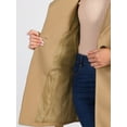 thumbnail image 6 of INSPIRE CHIC Women's Classic Stand Collar Long Sleeve Winter Belted Long Coat XS Khaki, 6 of 9