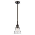 thumbnail image 6 of 447-1P-PN-G64 Innovations Lighting Cone - 1 Light Cord Hung Mini Pendant-6.25 Inch Wide and 9.13 Inch Tall-Polished Nickel Finish-Seedy Glass Color, 6 of 7