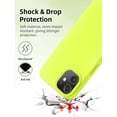 thumbnail image 5 of Compatible for iPhone 12 Case and iPhone 12 Pro Case 6.1 Inch with Silicone Shockproof Protective Slim Phone Case for iPhone 12/12 Pro with [Soft Touch Microfiber Lining]-Fluorescent Yellow, 5 of 14
