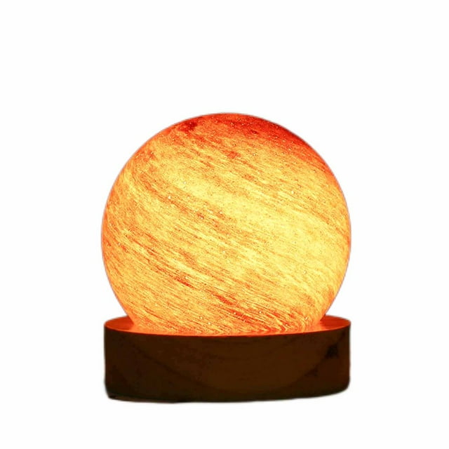 EIMELI Moon Night Light For Kids Unique 3d Planet Lamp Usb Rechargeable 3-Colors Sunset Models Gift