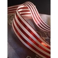 thumbnail image 2 of AK-Trading 1.5" x 25 Yards Metallic Striped Gift Wrap & Craft Ribbon - Red & Ivory Metallic, 2 of 3