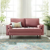 Uspridefurniture Hazen 57.8'' Velvet Square Arm Loveseat,Pink