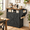 Rustic Brown + Black-23.6"L x 13.8"W x 31.5"H, variant on Coffee Bar Cabinet Kitchen Island With Storfarmhouse Sideboard Buffet Dual-purpose Floating Shand Hooks For Living Room White Kf2