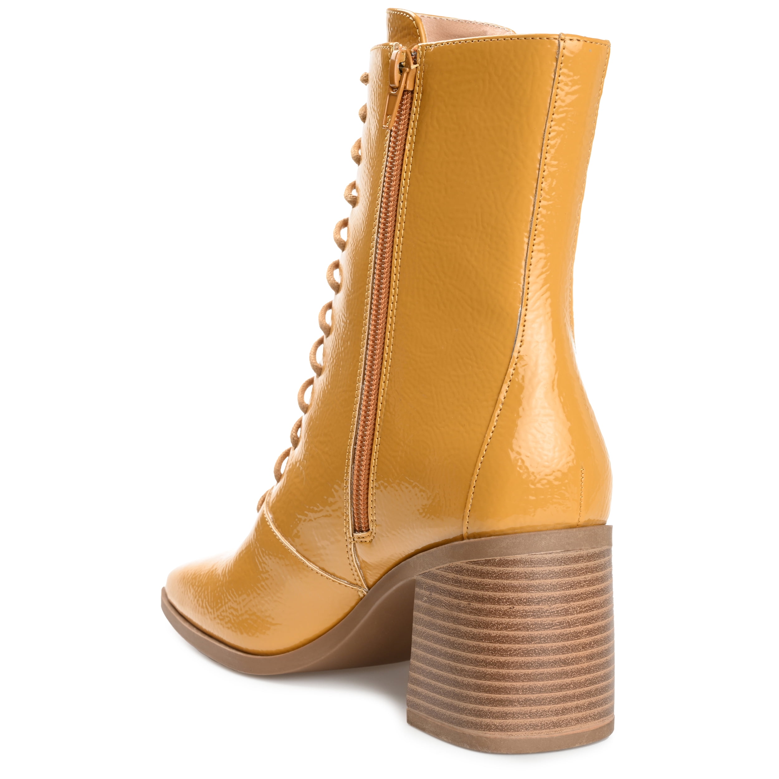 Journee Womens Covva Inside Zip Stacked Heel Booties, Widths Available