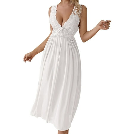 Yuhangmm Fashion Sexy Lace Underwear Underwear Chiffon Mesh Nightdress plus Size Lingerie for Women Chemise