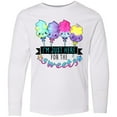 thumbnail image 3 of Inktastic I'm Just Here for the Sweets with Spun Sugar Candy Long Sleeve Youth T-Shirt, 3 of 5