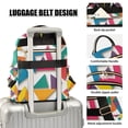 thumbnail image 3 of FORMRS Mini Backpack Purse for Women Travel Daypack Casual Shoulder Bag, Purple Triangles, 3 of 7