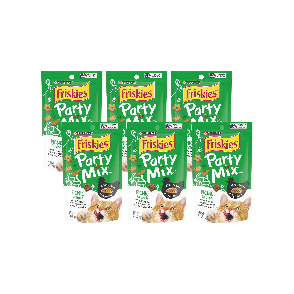Purina Friskies Party Mix Cat Treats, Picnic Crunch with Chicken