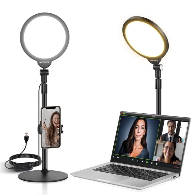 Kit de luces para selfies para teléfono de escritorio Neewer Basic 7 10W R06