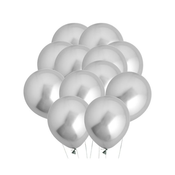 Latex Balloons Silver Chrome 5" Bulk 144 Pc