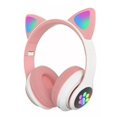 thumbnail image 1 of Auriculares gamer inalámbricos CAT Gaming STN-28 rosa con luz LED, 1 of 8