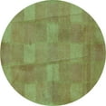 thumbnail image 1 of Ahgly Company Indoor Round Checkered Turquoise Blue Modern Area Rugs, 5' Round, 1 of 4