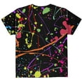 thumbnail image 2 of Splatter Paint Black All Over Youth T Shirt, 2 of 2