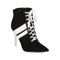 thumbnail image 1 of New Women Milia-58 Faux Suede Pointy Toe Lace Up Sportu Stiletto Bootie, 1 of 5