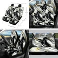 thumbnail image 2 of FOR U DESIGNS Horse Marble Print 10 Pcs Car Seat Cover Full Sets Washable Car Seat Protector + Steering Wheel Cover + Air Vent Storage Bag + Trash Can + Coaster + Wristlet Keychain, 2 of 7