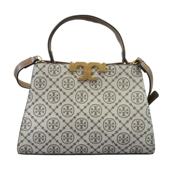 Bolsa crossbody Tory Burch Jacquard Eleanor color beige