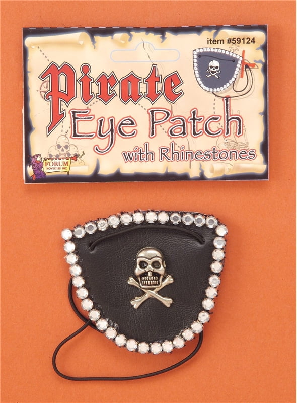 Rhinestone Eye Patch With Skull