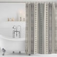 thumbnail image 4 of Boho Stripes,Waterproof Fabric Shower Curtain,Beige Geometric Modern Flower Stripe Waterproof Fabric Shower Curtain for Bathroom Curtains Bathtubs Hotel Shower Curtains with 12 Hooks Standard 66x72, 4 of 8