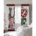 thumbnail image 2 of Love Christmas Black Out Curtains 72 Inch Long, Light Blocking Drapes with Black Liner, Tropical Tree Red Black Plaid Xmas Thermal Insulated Blackout Curtains for Bedroom Living Room 52"x72" 2 Panels, 2 of 8