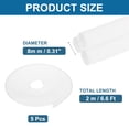 thumbnail image 2 of Uxcell 5 Roll 6.5 ft Foam Noodles for Crafts, 5/16 Inch Dia Pearl Cotton Tube Rod for Flower Modeling DIY Arts Supplies Sealing Concrete Gaps Filler, Crack Filling, Doors, White, 2 of 6