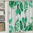 thumbnail image 6 of Leaves, tropical plant banana leaf texture, Hotel bathroom shower curtain, washable shower curtain,, 6 of 7