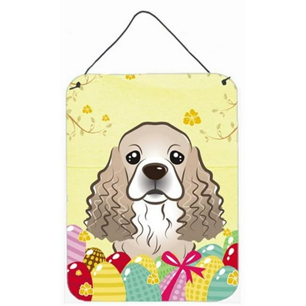 Carolines Treasures BB1898DS1216 Cocker Spaniel Easter Egg Hunt Wall or Door Hanging Prints
