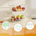 thumbnail image 3 of 4 Pack Stackable Wire Baskets with Handles for Pantry Organizers and Storage, Fruit and Vegetable wire storage baskets, Potato and Onion Storage Bin, Metal Baskets for Organizing Snacks, Cans (White), 3 of 17