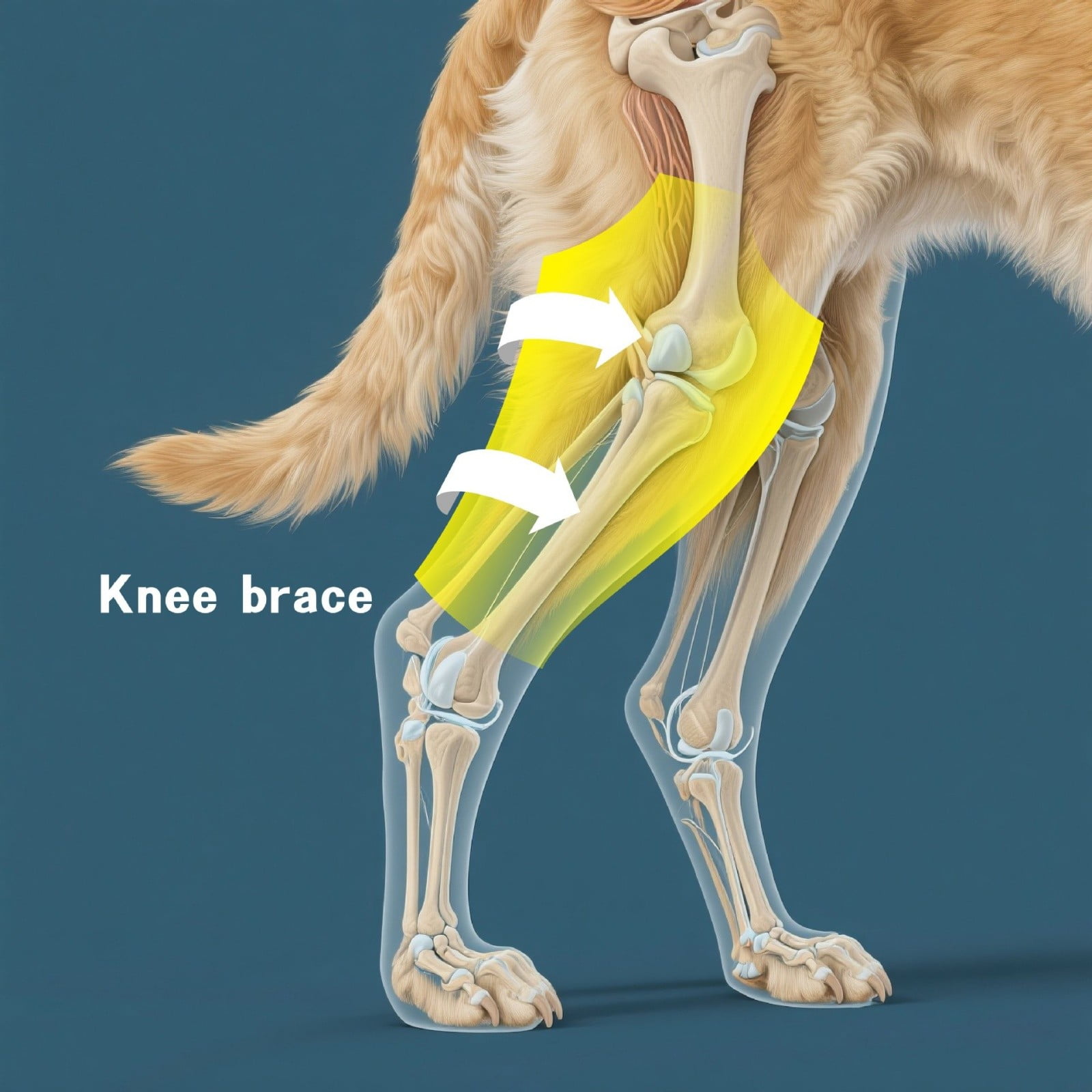 Dog Knee Brace for Torn ACL/CCL & Hind Leg Support - Adjustable Brace for Arthritis Relief, Joint Stability & Injury Recovery - Fits Small & Medium Dogs（1PC）