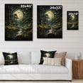 thumbnail image 4 of Designart "Forest captivate Forest Pointillism III" Landscape & Nature Print on Natural Pine Wood, 4 of 5