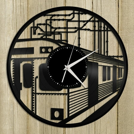 YanGxx Underground Vinyl Wall Clock Unique Gift for Friends Home Living Room Decoration Vintage Design Office Bar Room Home Decor