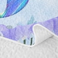 thumbnail image 5 of Homewish Purple Butterfly Quilt King For Girls,Garden Flower Floral King Coverlet Set,J Letter,3 Pieces, 5 of 7