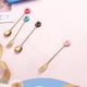 thumbnail image 3 of Fork-Donut Herramienta linda del postre del tenedor del café de la historieta del acero inoxidable azul, 3 of 5