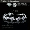 thumbnail image 4 of Leaf Tennis Bracelet Sparkling White Cubic Zirconia Women Fashion Brand Jewelry, 4 of 7