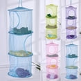thumbnail image 2 of Hanging Storage Bag 3 Tier Mesh Net Bedroom Bathroom Organizer, 2 of 7