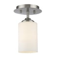 thumbnail image 1 of Z-Lite Bordeaux 1 Light Flush Mount Light in Brushed Nickel, 1 of 1