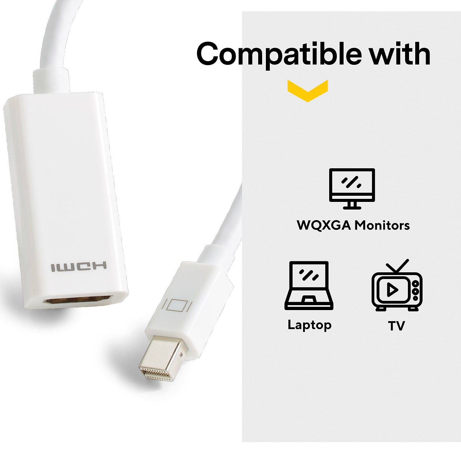 MyOfficeInnovations NX52345 0.5' USB C/HDMI Audio/Video Adapter White  MYO24400032 