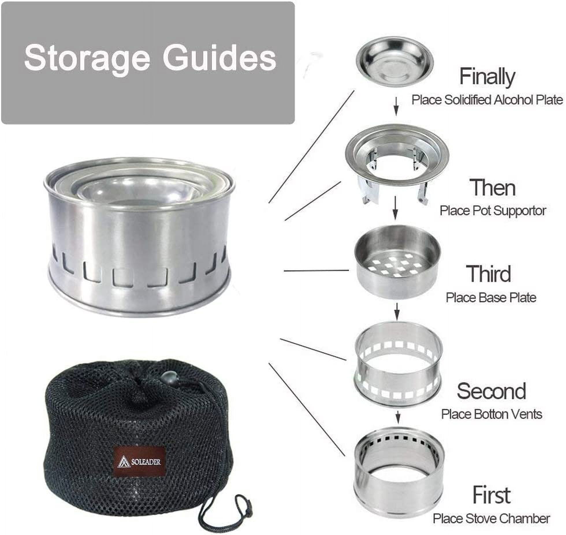 Soleader Portable Wood Burning Camp Stoves Compact Gasifier Stove Twig Stove  For Camping, Hiking, Backpacking The 3Rd Generation - Walmart.com