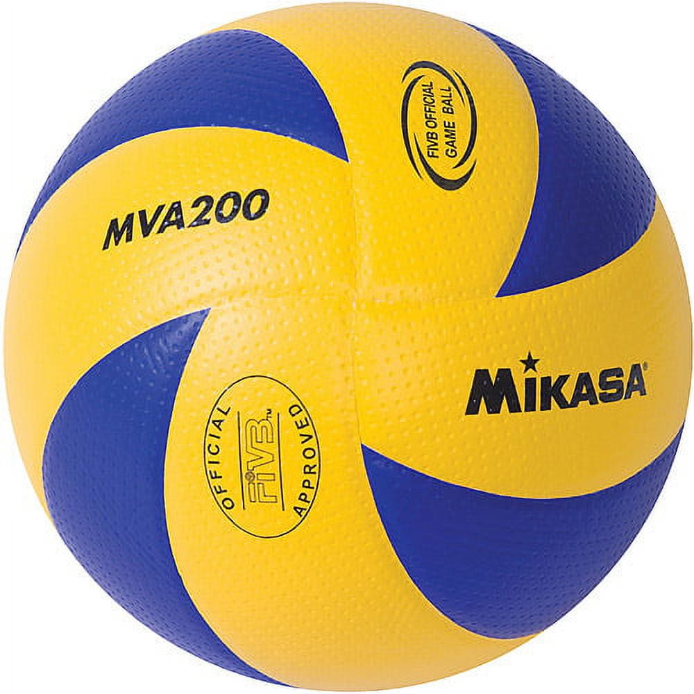 Mikasa MVA200 Official FIVB Game Volleyball, Blue and Yellow