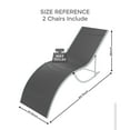 thumbnail image 1 of AKDSteel Patio Chaise Lounge Set Of 2, s-Shaped Ergonomic Design With Quick-Dry Textilene Fabric And Aluminum Frame For Pool Or Garden, 1 of 7