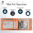 thumbnail image 6 of Minimalist Bifold RFID Blocking Smart Wallet with Air Tag Holder  Clip, 6 of 11