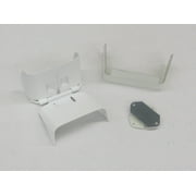 Downspout Extension Flip-Up Hinge for 2x3 A Style (2X3 A, WHITE)