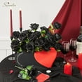 thumbnail image 4 of 30pcs Black Roses Artificial Flowers,Realistic Silk Black Artificial Roses Bouquet with Long Stems for Wedding Flower Arrangement Halloween and Gothic Home Party Decorations, 4 of 5