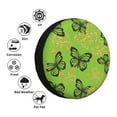 thumbnail image 5 of Easygdp Golden Glitter Butterflies Automobile Tire Dust Cover, 14-17in Spare Tire Cover Universal Fit for Trailer, Car, Truck, SUV, Jeep - 15 inch, 5 of 9