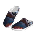 thumbnail image 2 of Daiia Underwater Lazy Turtle Print Women’s Fuzzy Slippers Memory Foam Lightweight House Shoes Cozy Loafer Flannel House Shoes-39/40, 2 of 7