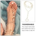 thumbnail image 3 of Shisuyan Foot Chain Golden Alloy 2Pcs 11x5in, 3 of 8