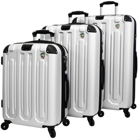 UPC 812836021407 product image for Mia Toro White Regale Composite 3 Piece Hardside Spinner Suitcase Luggage Set | upcitemdb.com