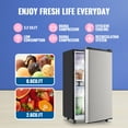 thumbnail image 4 of WANAI 3.2 Cu.ft Mini Refrigerator with 5 Temp Control Small Fridge Compact Size for Any Room Silver, 4 of 10